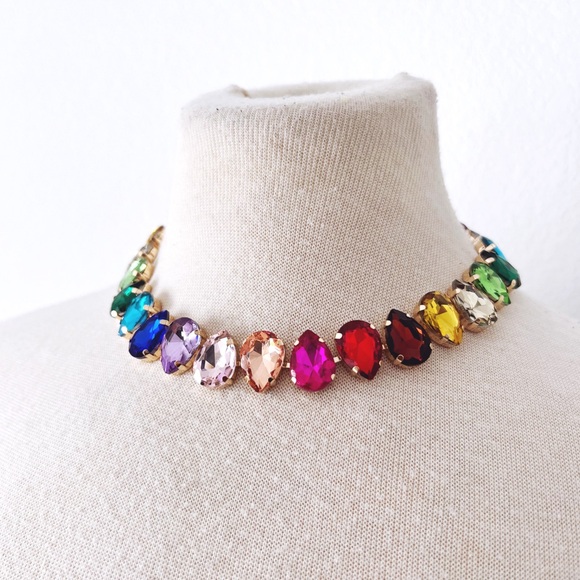 Rainbow Statement Necklace - Picture 7 of 9